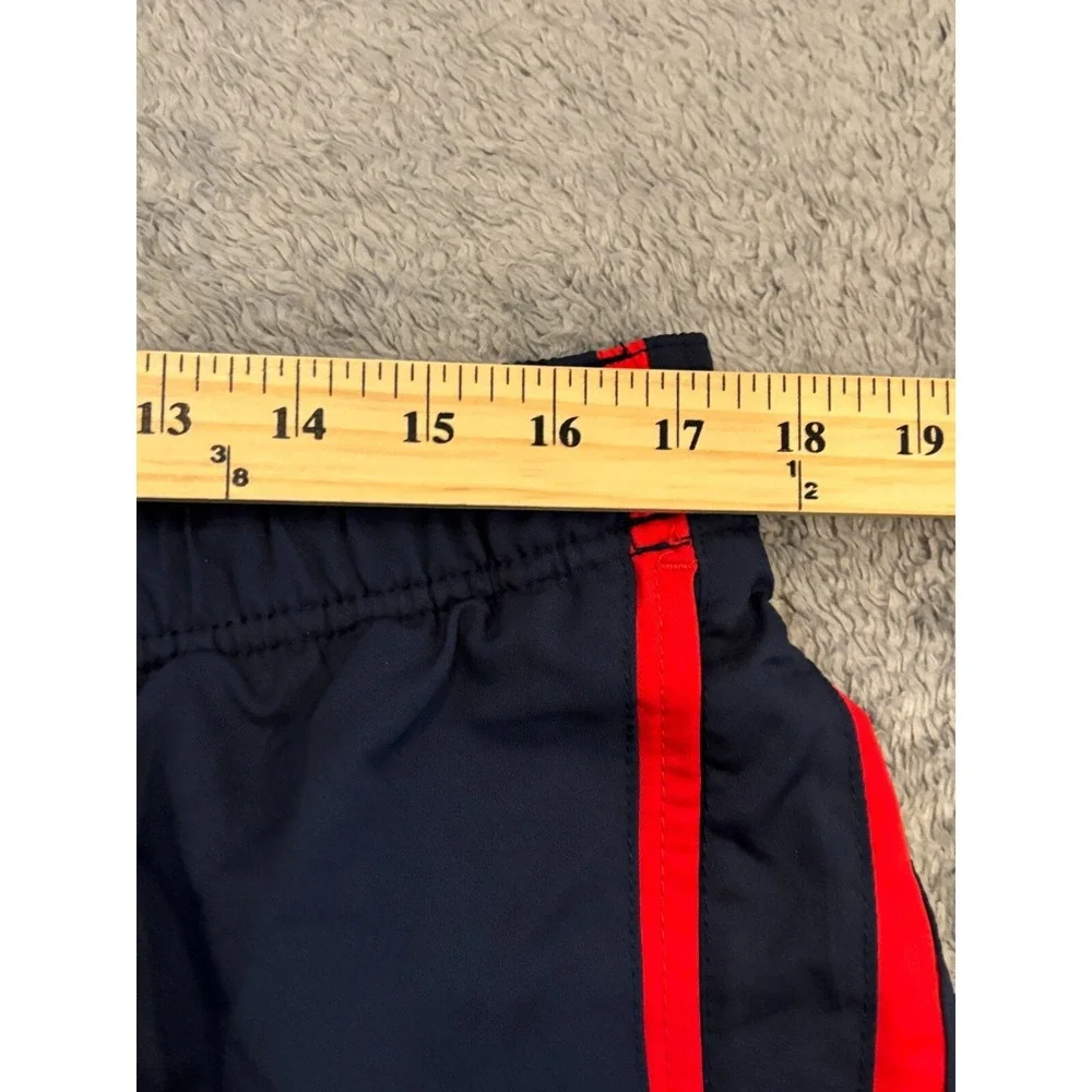 Speedo Swim Trunks Mens XL Navy Blue Mesh Lined Stripe Swimsuit Pockets